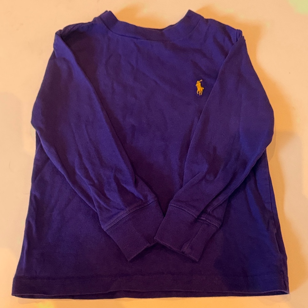 Polo by Ralph Lauren Kids Purple Long Sleeve Tee